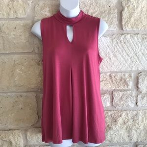 Mauve Keyhold Sleeveless Top
